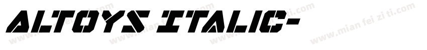 Altoys Italic字体转换
